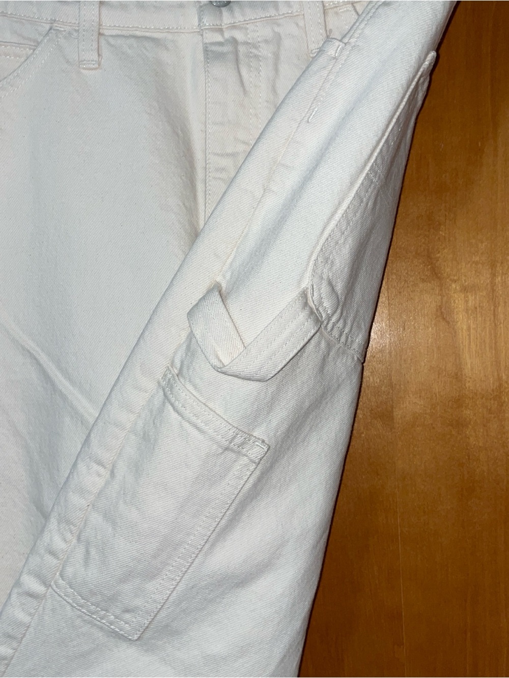 J. Crew Women's White Straight-Leg Cotton Pants - Picture 4 of 6